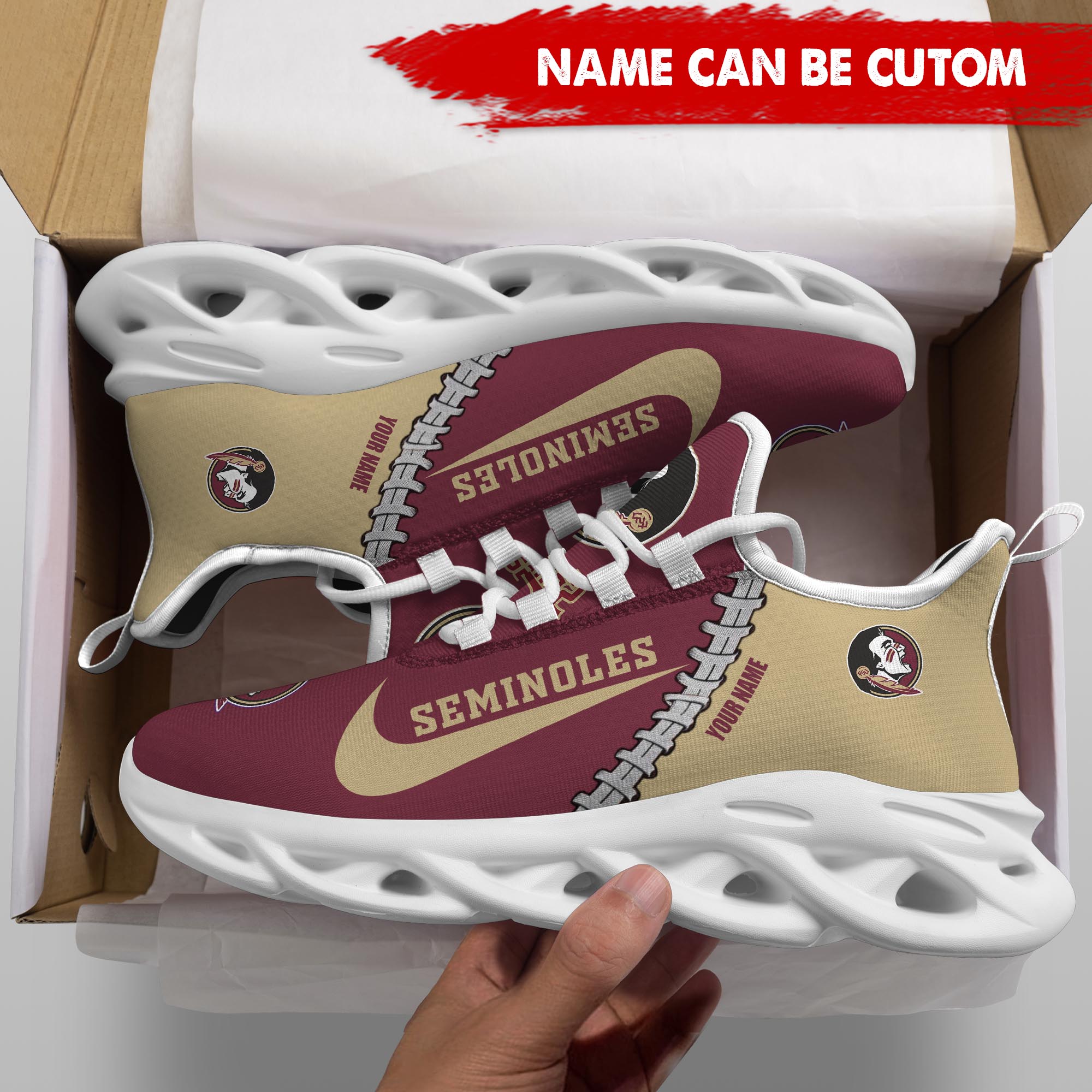 Ideafootwear Florida State Seminoles Max Soul Shoes Sneakers For Men And Women 2