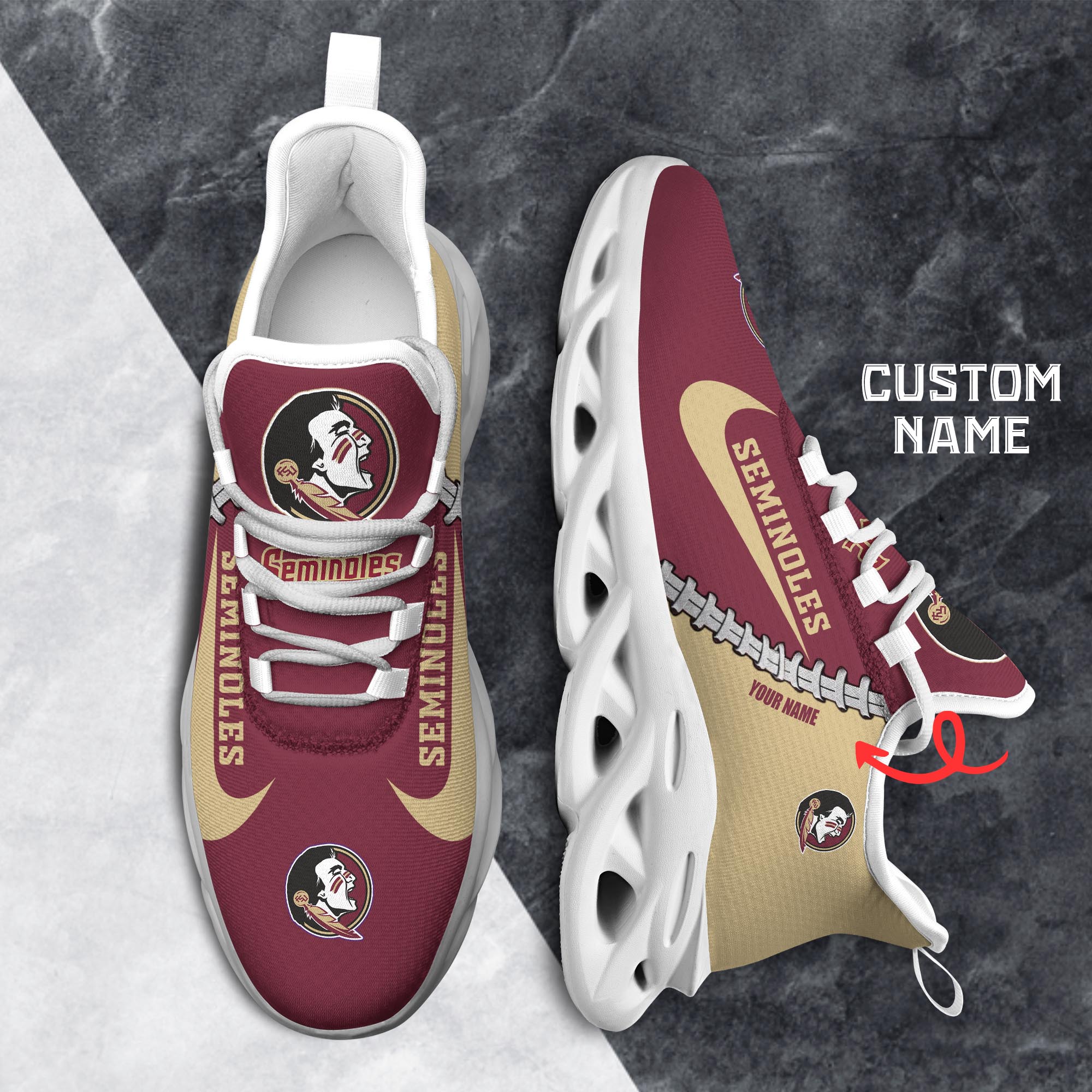 Ideafootwear Florida State Seminoles Max Soul Shoes Sneakers For Men And Women 2