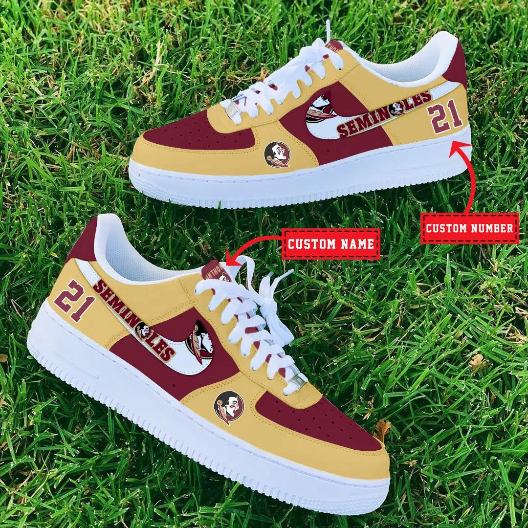 Ideafootwear Florida State Seminoles NCAA Air Low-Top Sneakers Shoes For Men And Women 1