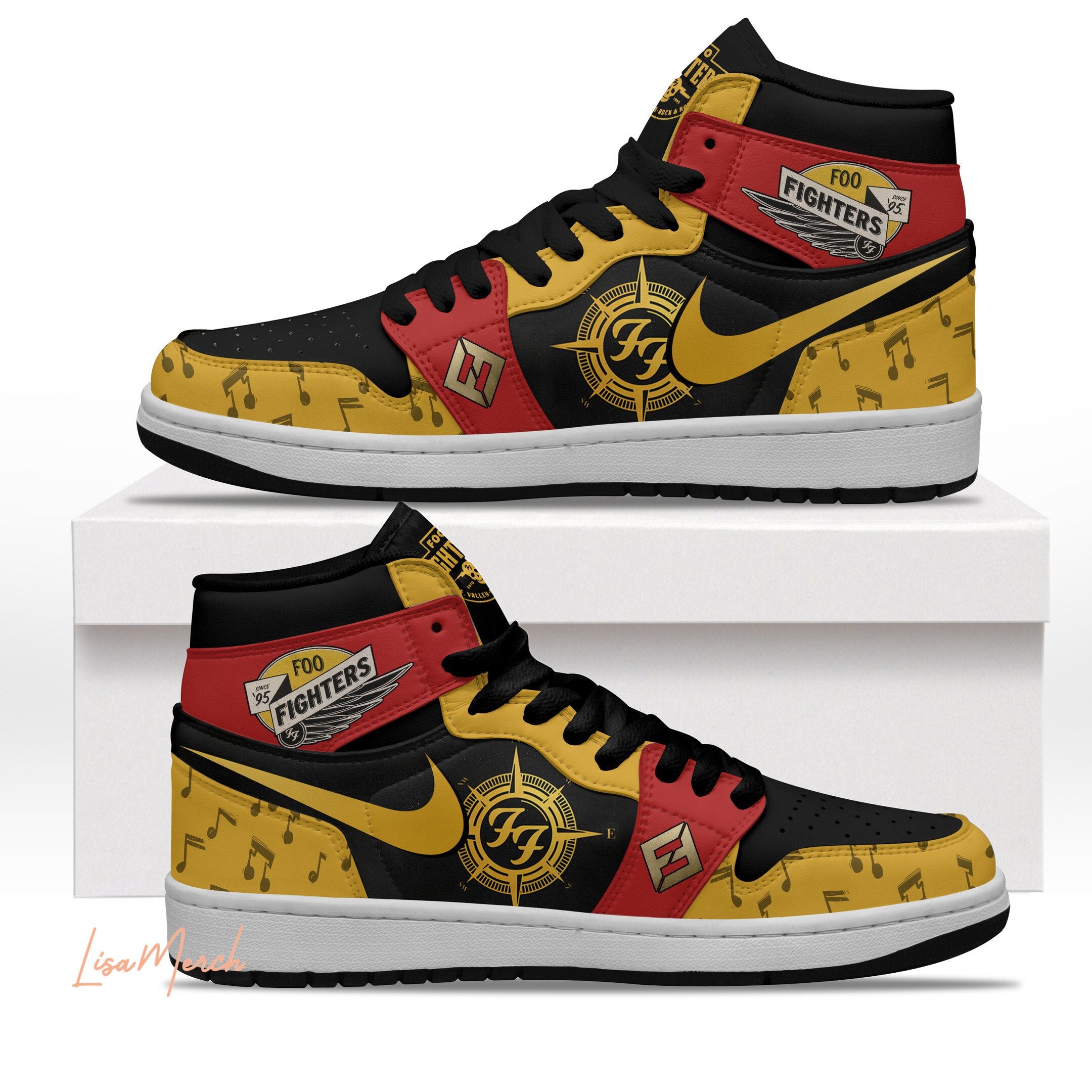 Ideafootwear Foo Fighters AJ1 High Sneakers Shoes For Men And Women 1