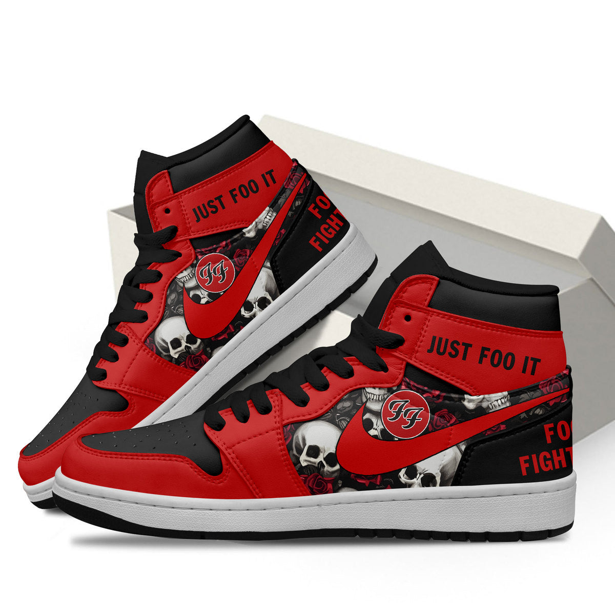 Ideafootwear Foo Fighters AJ1 High Sneakers Shoes For Men And Women 6