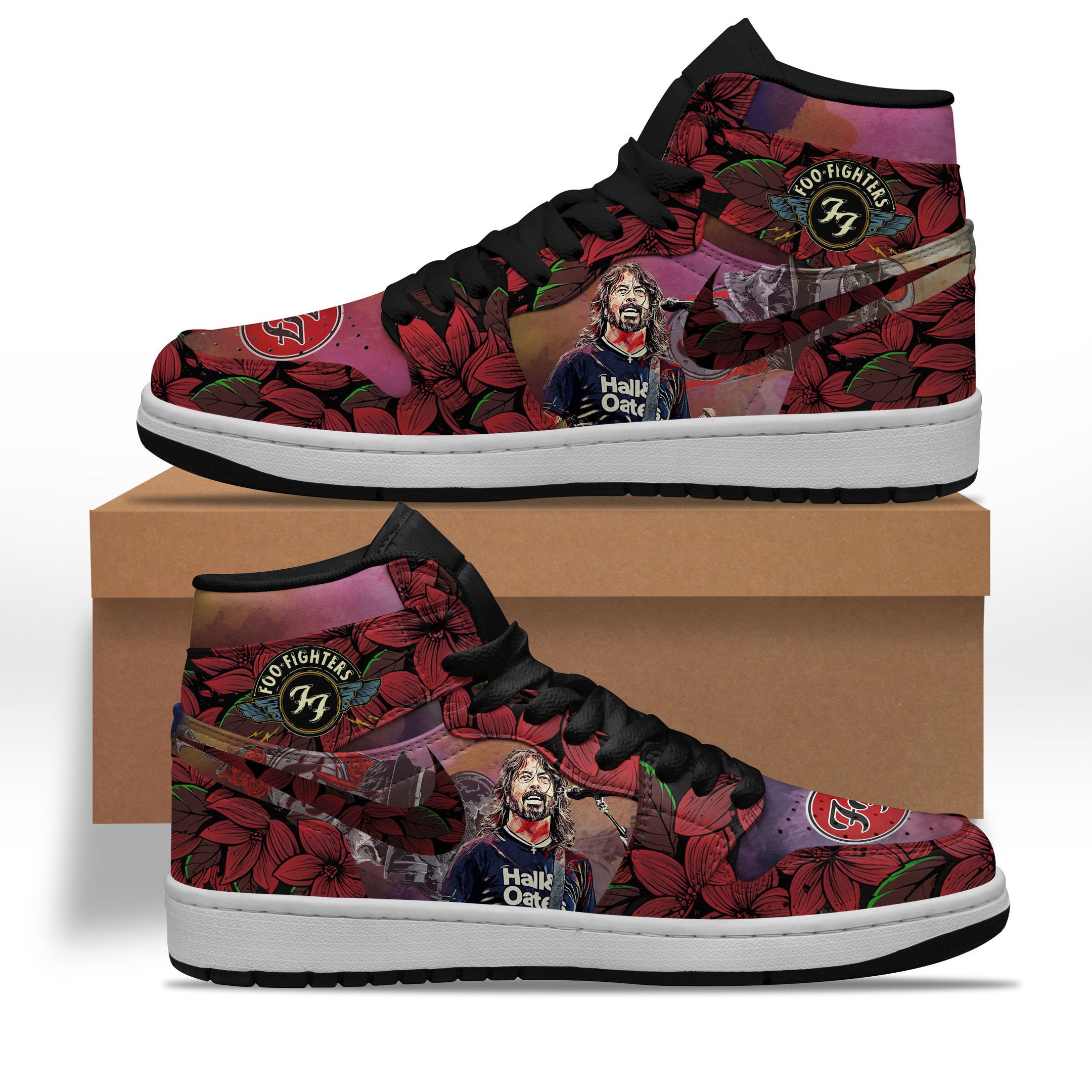 Ideafootwear Foo Fighters AJ1 High Sneakers Shoes For Men And Women 9