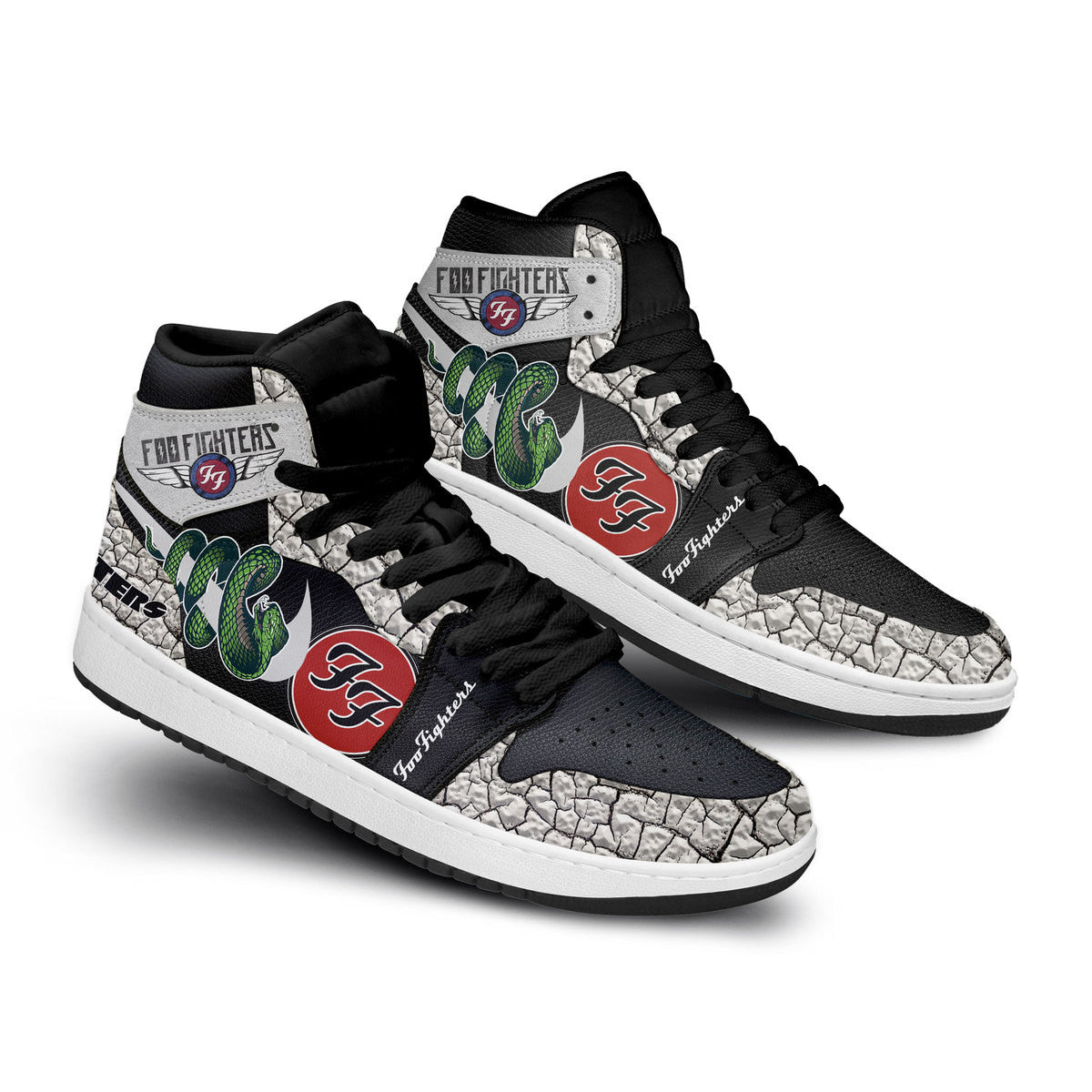 Ideafootwear Foo Fighters AJ1 High Sneakers Shoes For Men And Women 10