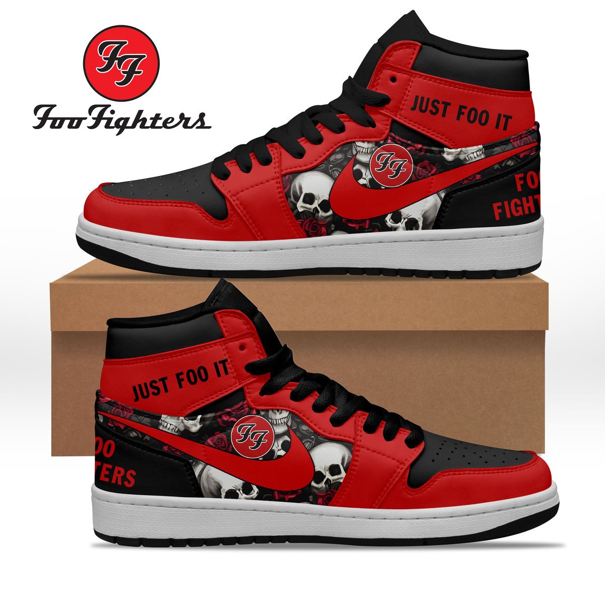 Ideafootwear Foo Fighters AJ1 High Sneakers Shoes For Men And Women 6