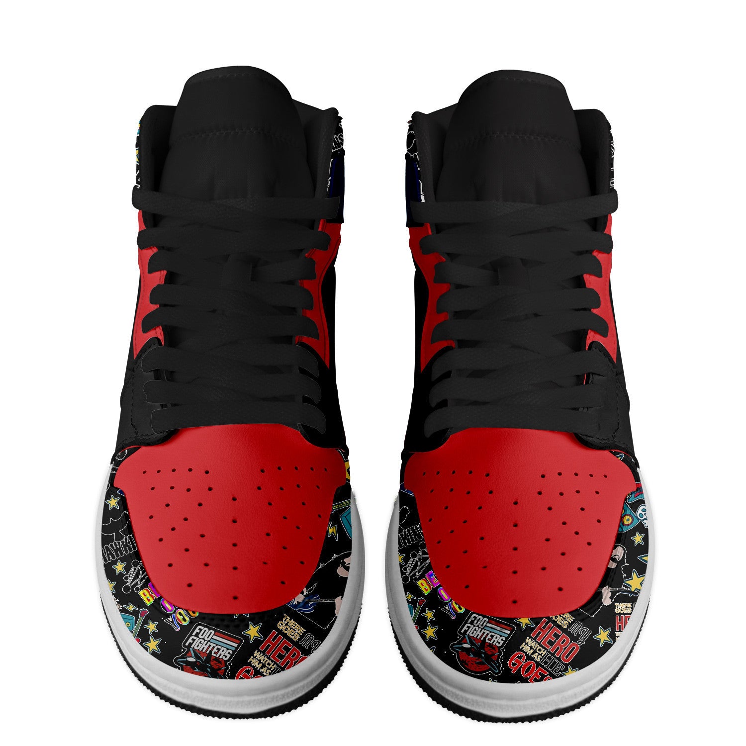 Ideafootwear Foo Fighters AJ1 High Sneakers Shoes For Men And Women 11