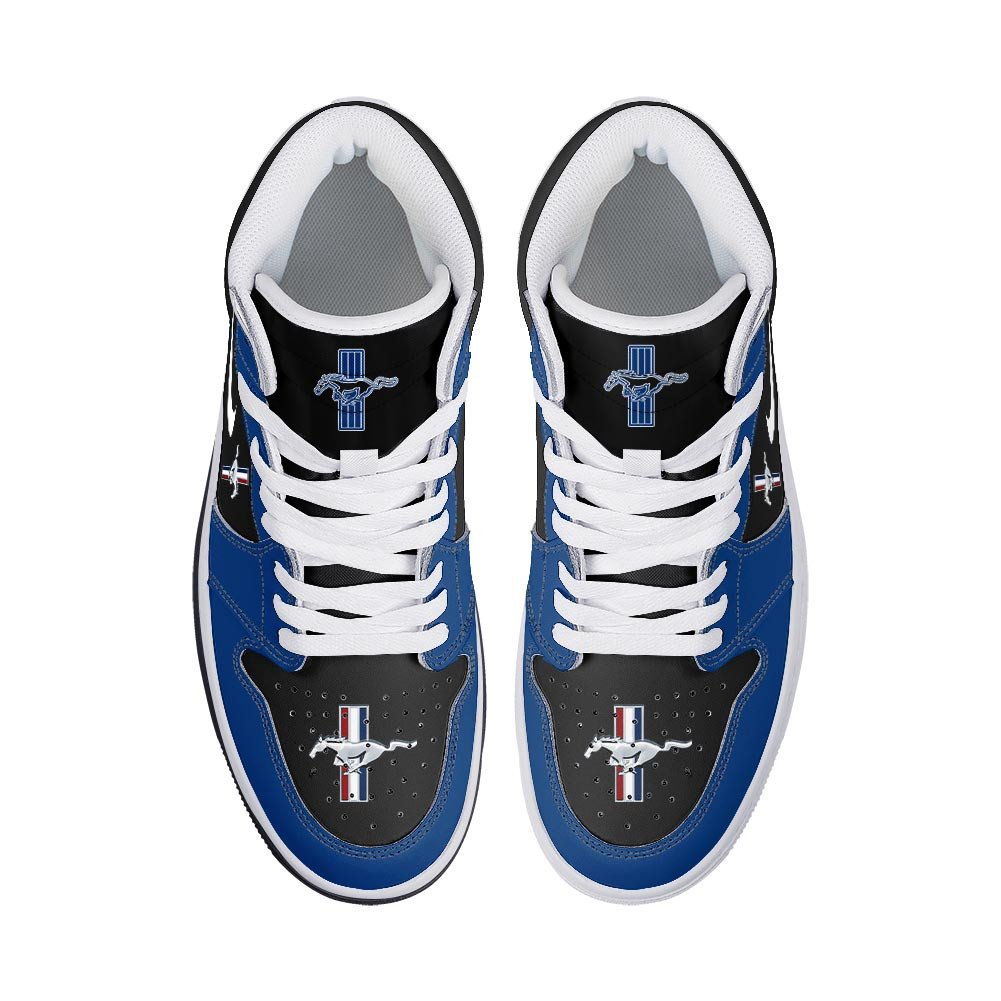 Ideafootwear Ford Mustang AJ1 High Sneakers Shoes For Men And Women 1
