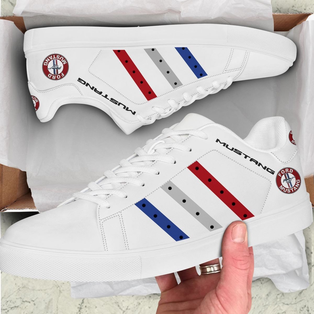Ideafootwear Ford Mustang Skate Stan Shoes Sneakes For Men And Women 8
