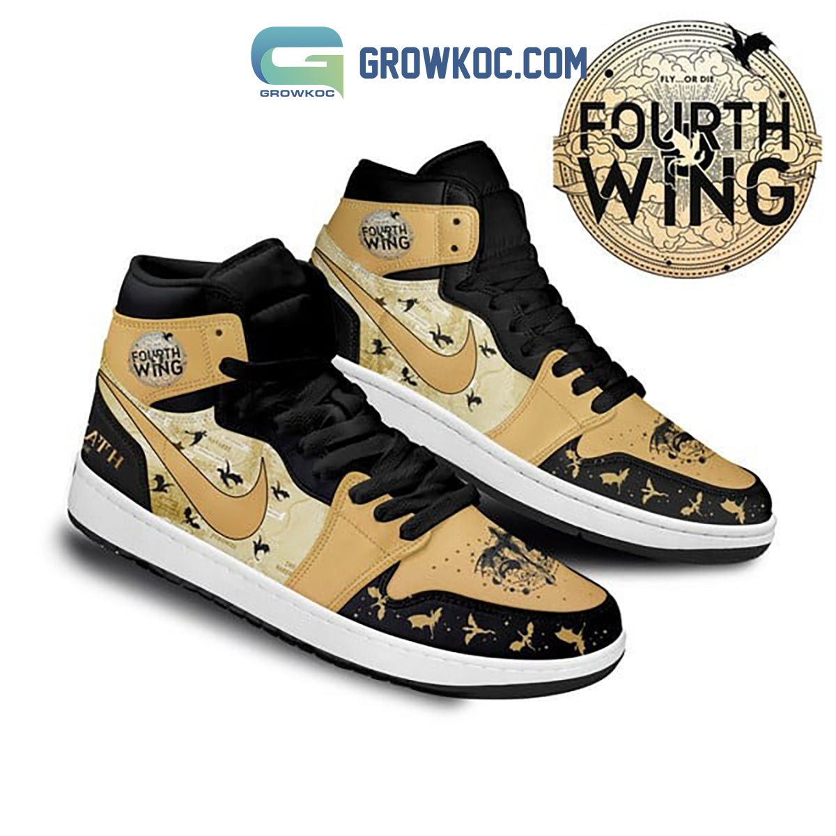 Ideafootwear Fourth Wing Fan Love AJ1 High Sneakers Shoes For Men And Women 1