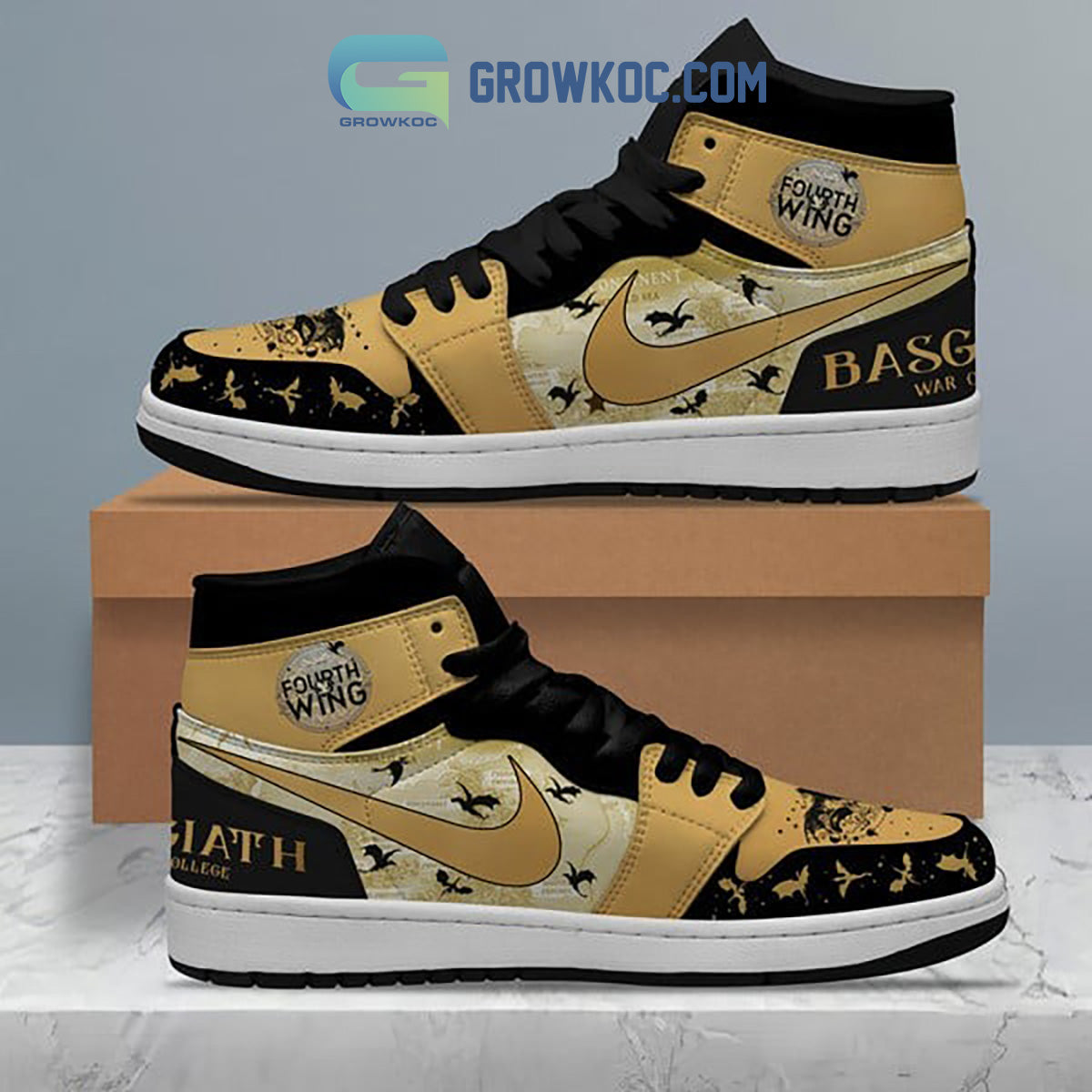 Ideafootwear Fourth Wing Fan Love AJ1 High Sneakers Shoes For Men And Women 1