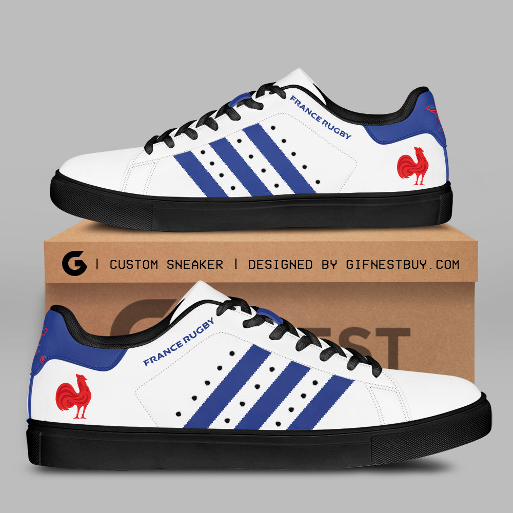 Ideafootwear France National Rugby Union Team Skate Stan Shoes Sneakes For Men And Women 1