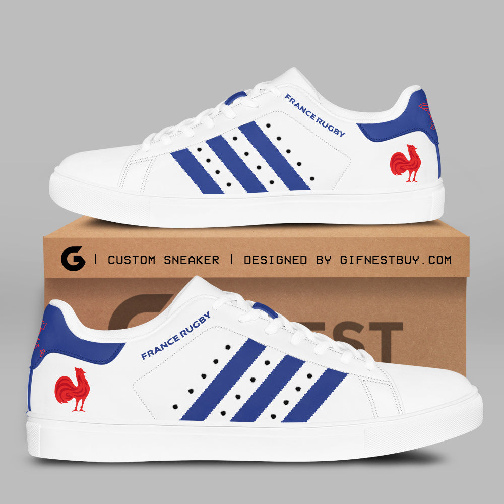 Ideafootwear France National Rugby Union Team Skate Stan Shoes Sneakes For Men And Women 1