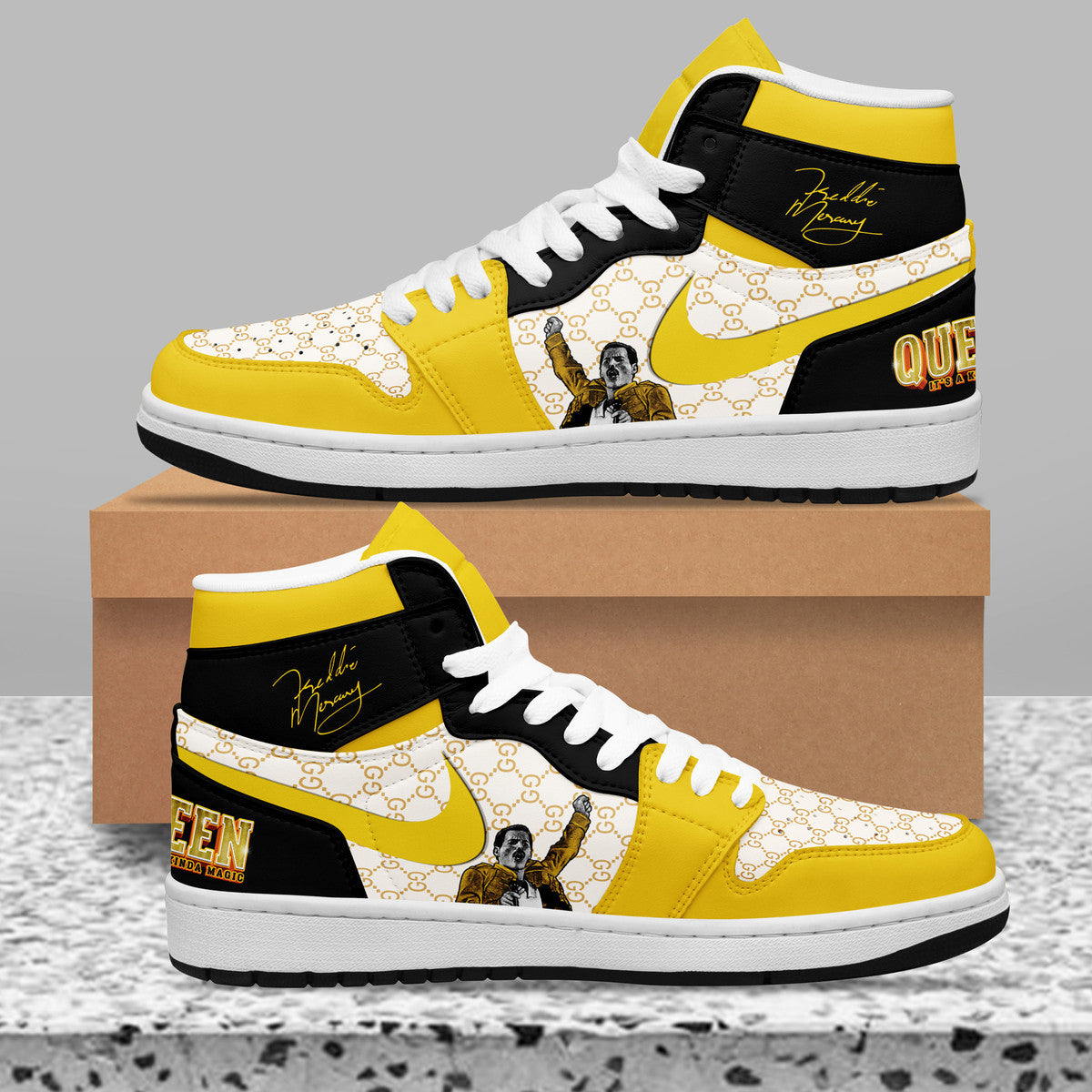 Ideafootwear Freddie Mercury AJ1 High Sneakers Shoes For Men And Women 1