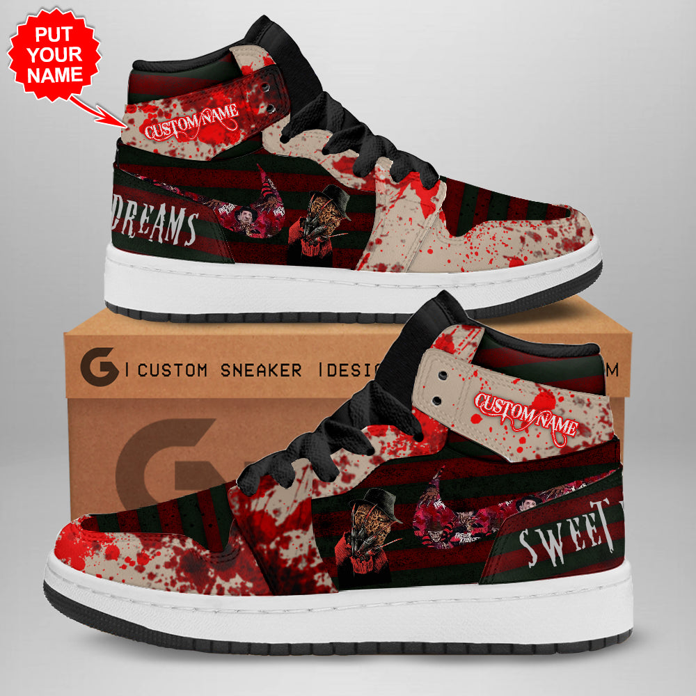 Ideafootwear Freddy Krueger AJ1 High Sneakers Shoes For Men And Women 1