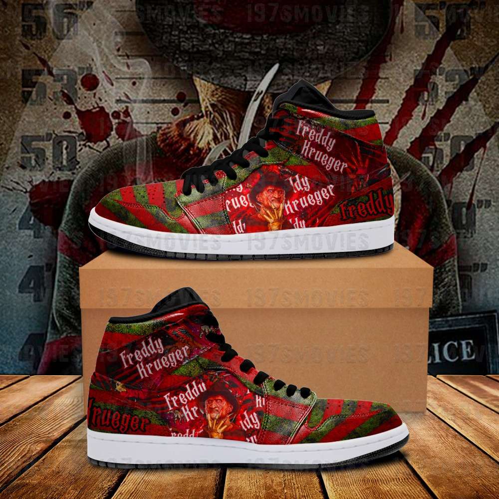 Ideafootwear Freddy Krueger AJ1 High Sneakers Shoes For Men And Women 5
