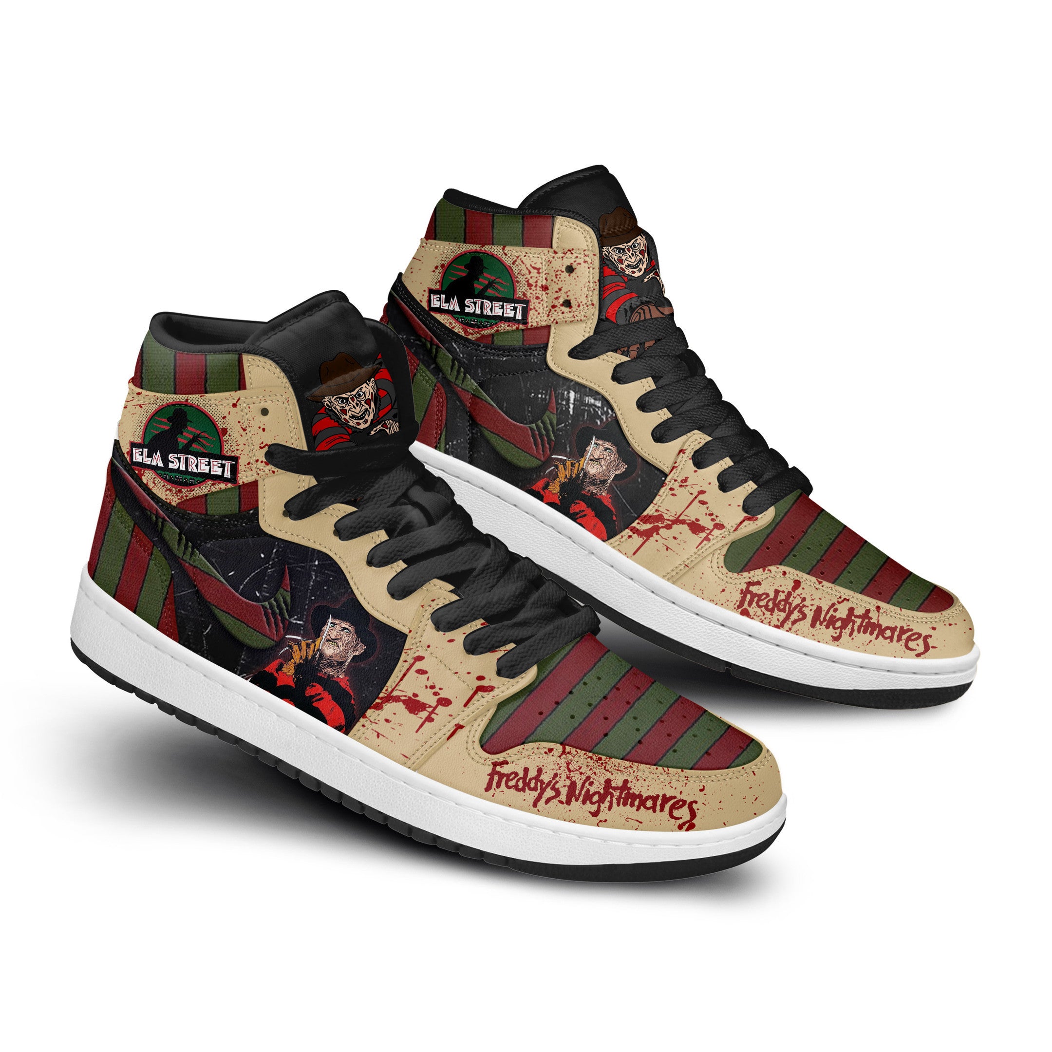 Ideafootwear Freddy's Nightmares AJ1 High Sneakers Shoes For Men And Women 1