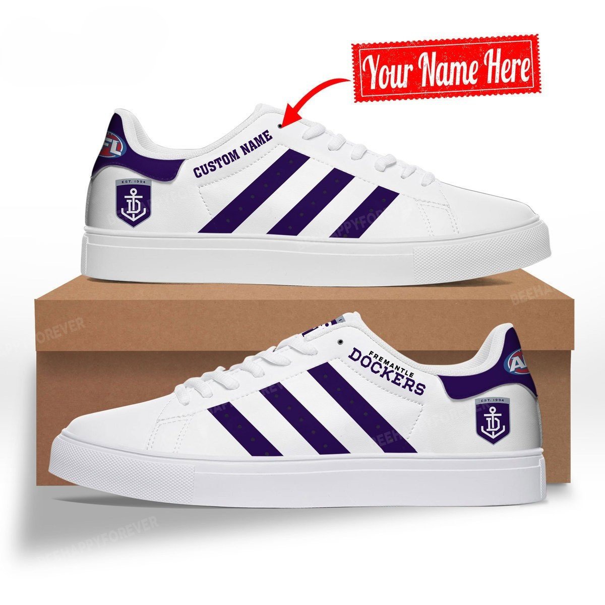 Ideafootwear Fremantle Dockers Skate Stan Shoes Sneakes For Men And Women 4