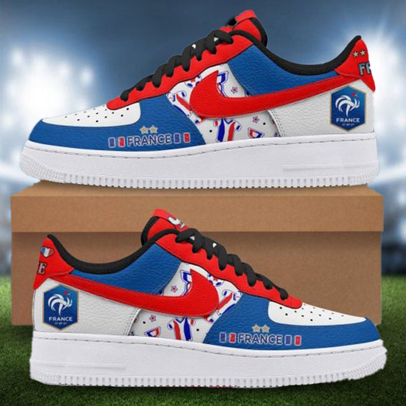 Ideafootwear French Football Federation Air Low-Top Sneakers Shoes For Men And Women 2