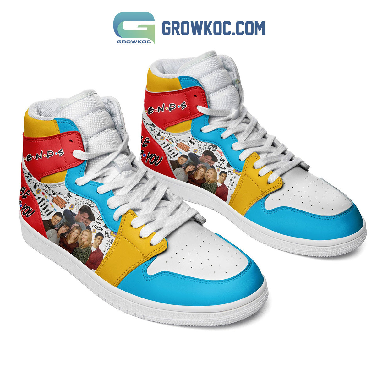 Ideafootwear Friends AJ1 High Sneakers Shoes For Men And Women 6