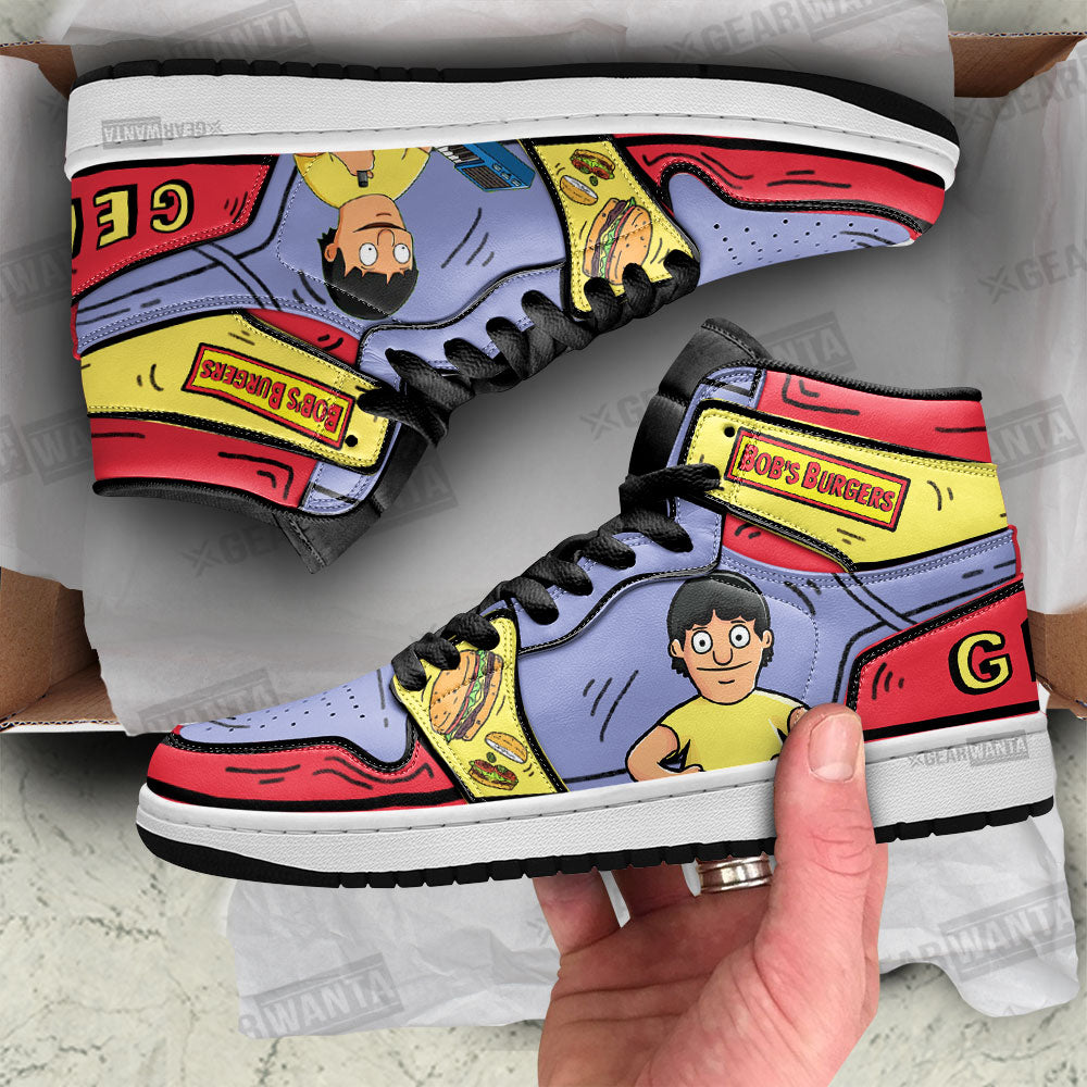 Ideafootwear Gene Bob's Burger AJ1 High Sneakers Shoes For Men And Women 1
