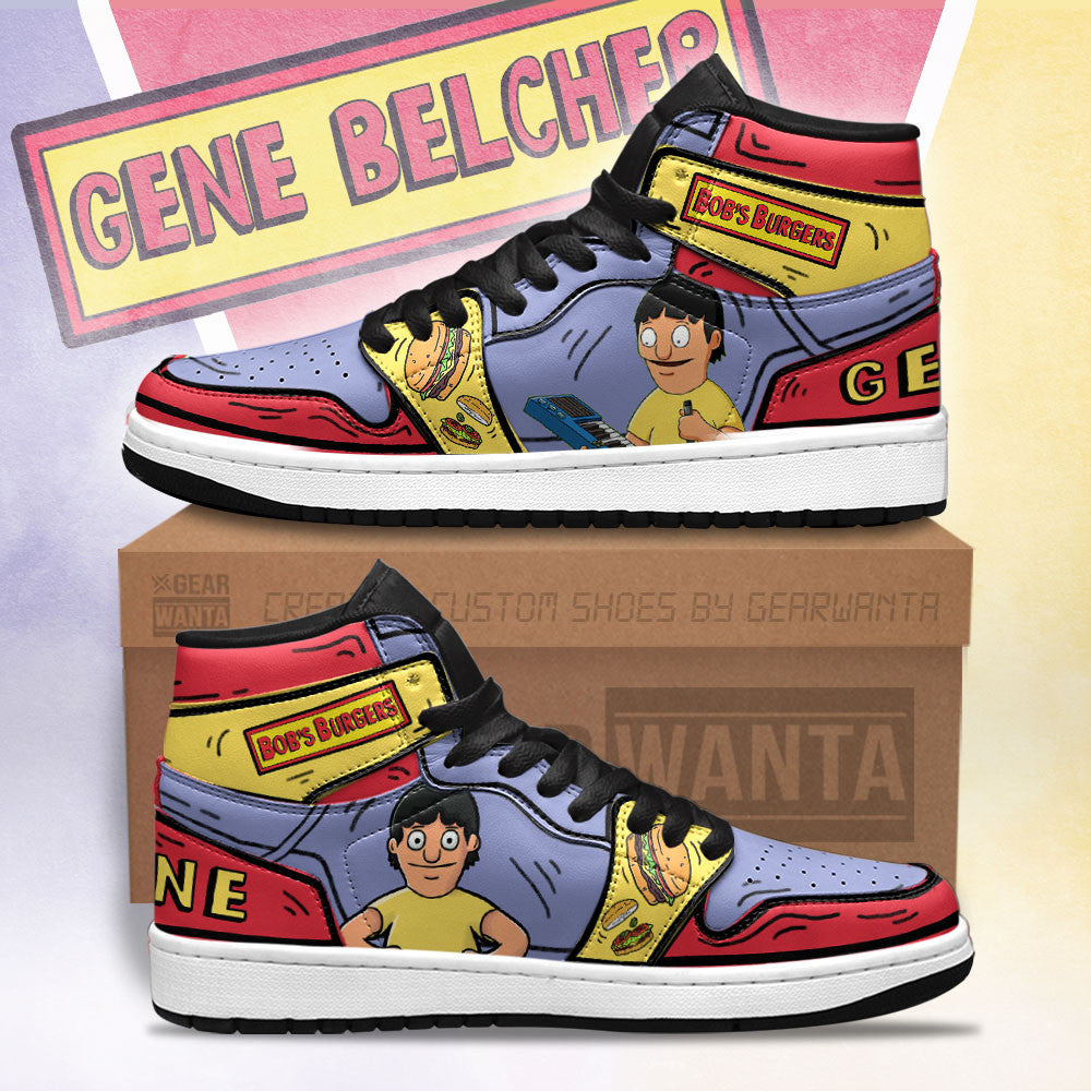 Ideafootwear Gene Bob's Burger AJ1 High Sneakers Shoes For Men And Women 1