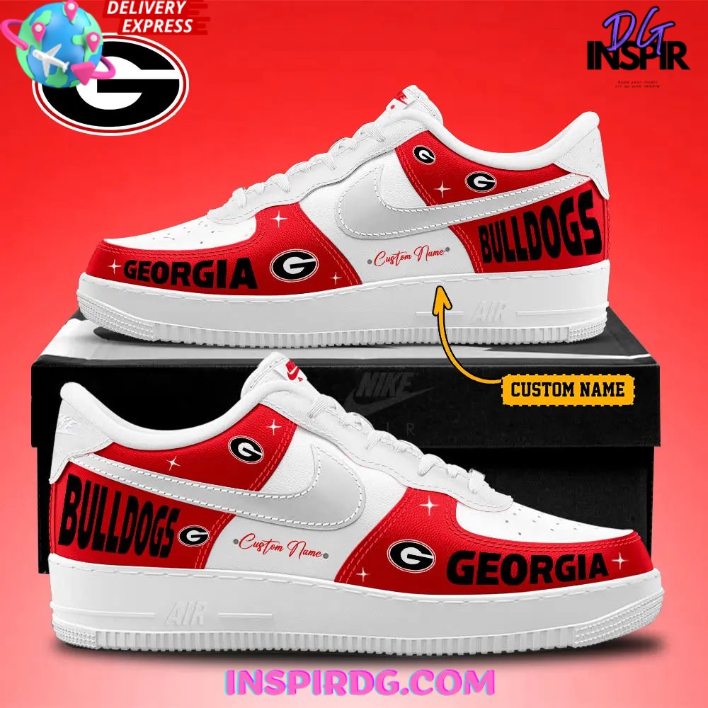 Ideafootwear Georgia Bulldogs Air Low-Top Sneakers Shoes For Men And Women 1