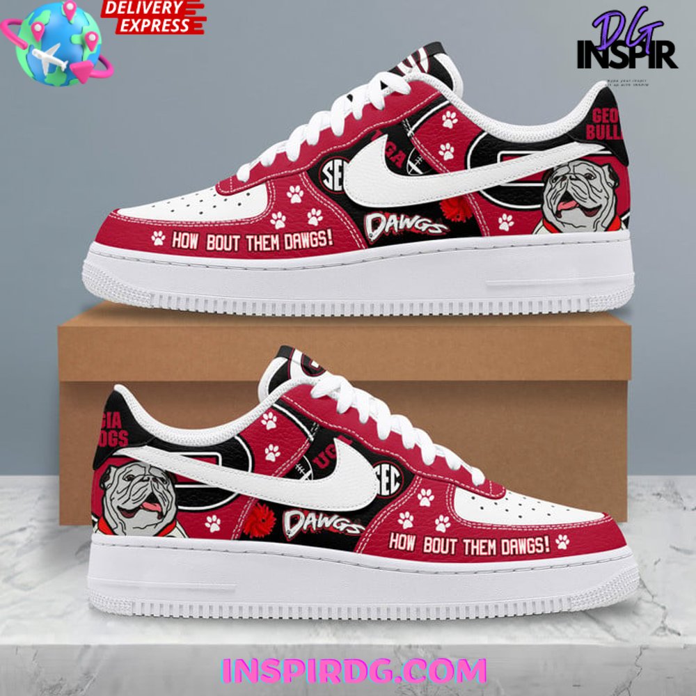 Ideafootwear Georgia Bulldogs Air Low-Top Sneakers Shoes For Men And Women 6