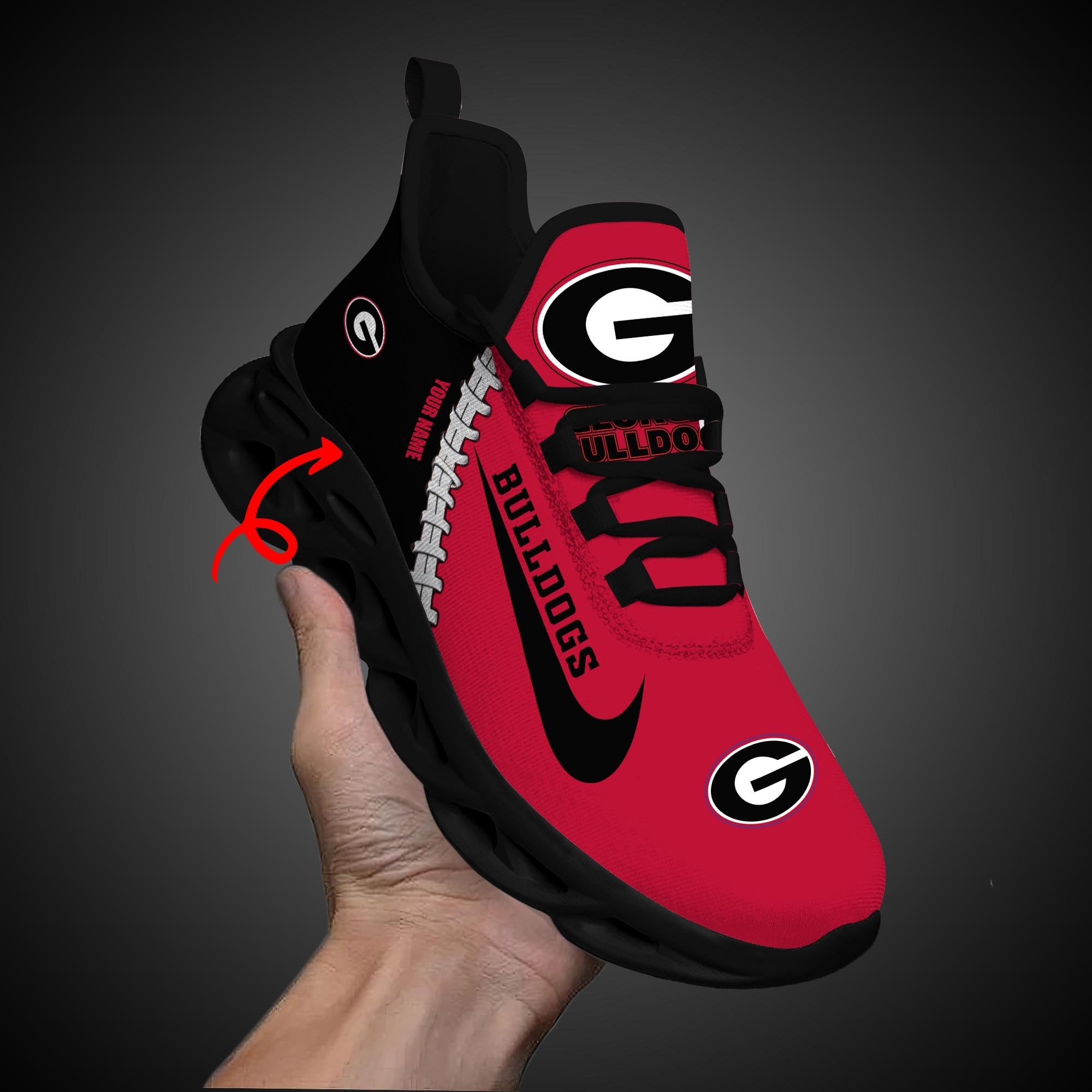 Ideafootwear Georgia Bulldogs Max Soul Shoes Sneakers For Men And Women 2