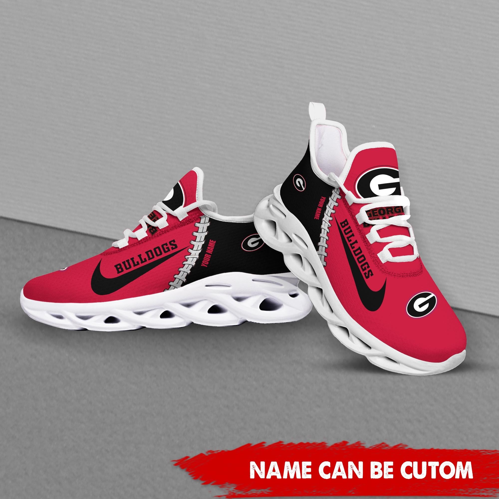Ideafootwear Georgia Bulldogs Max Soul Shoes Sneakers For Men And Women 2