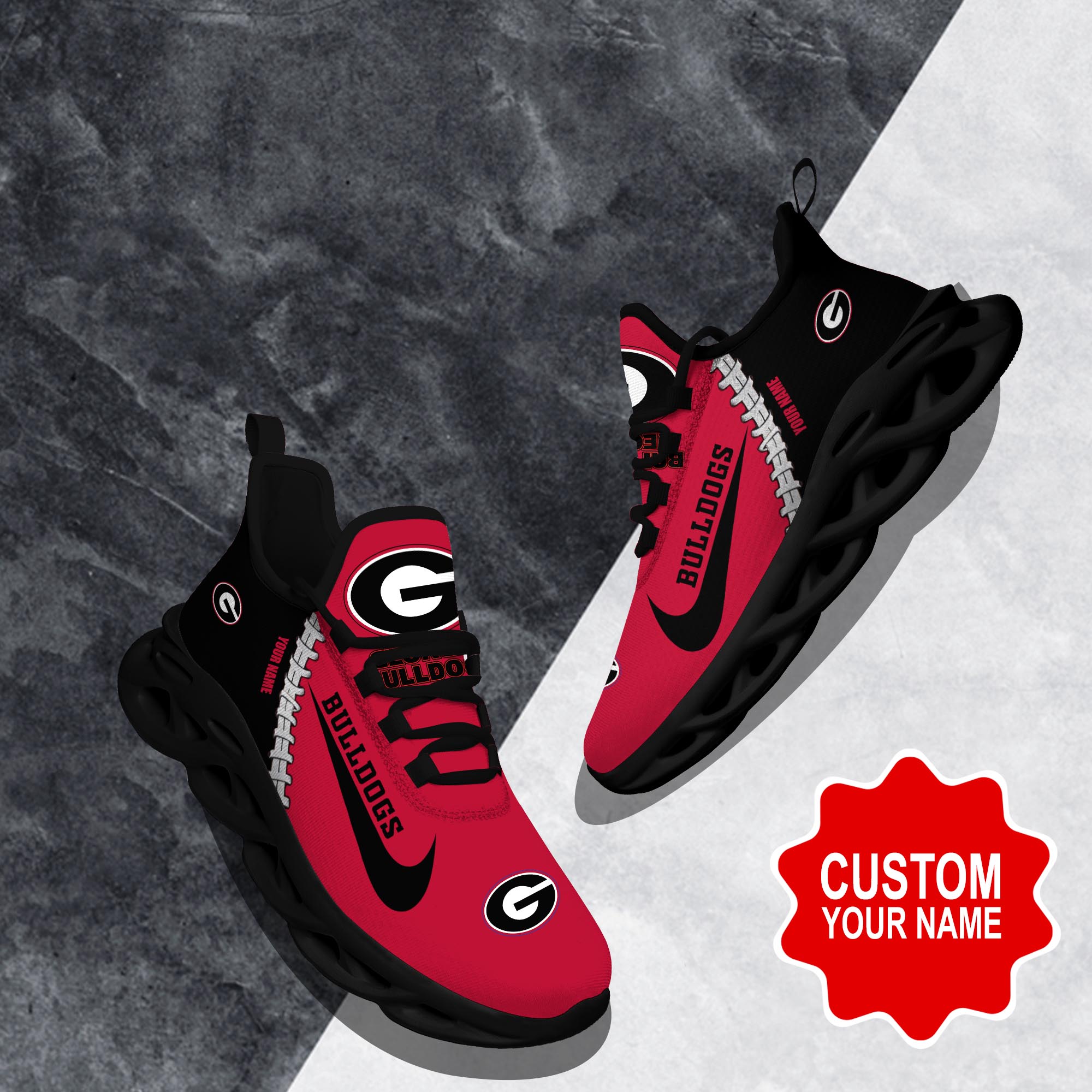 Ideafootwear Georgia Bulldogs Max Soul Shoes Sneakers For Men And Women 2