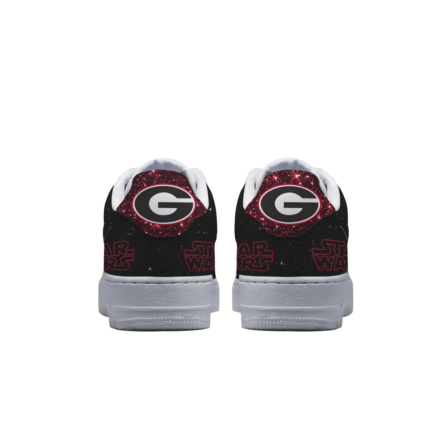 Ideafootwear Georgia Bulldogs x Star Wars Night Air Low-Top Sneakers Shoes For Men And Women 1
