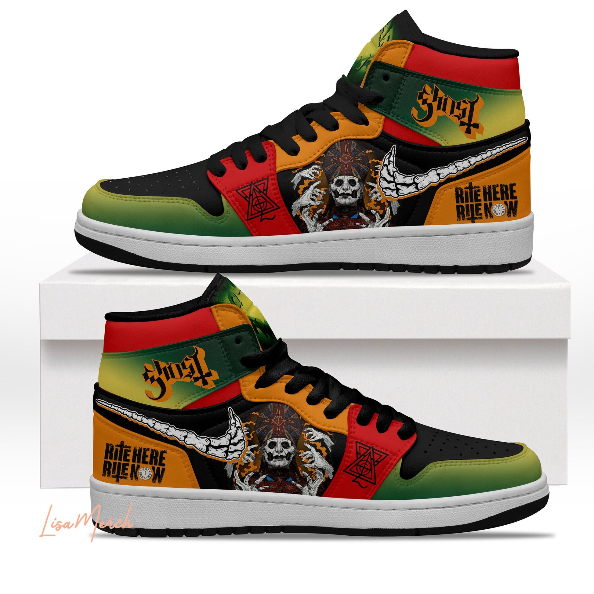 Ideafootwear Ghost AJ1 High Sneakers Shoes For Men And Women 1