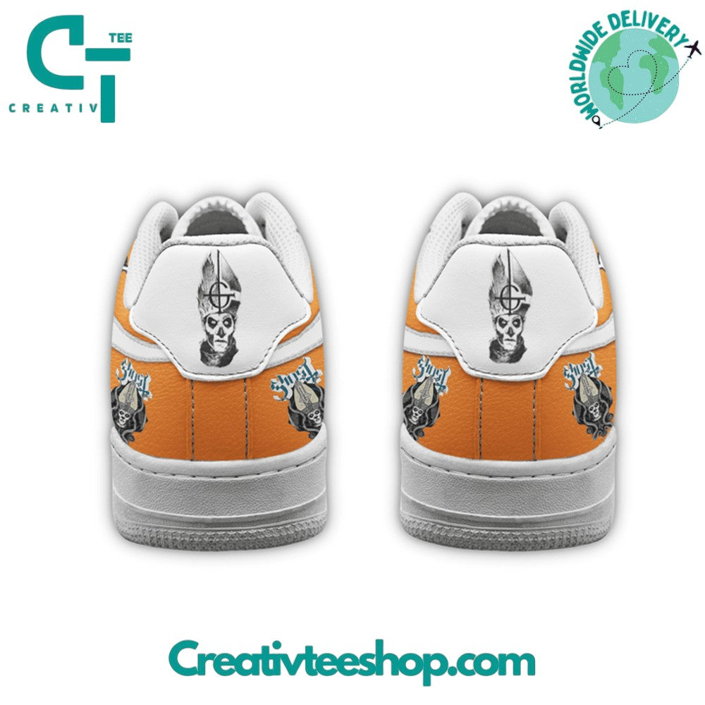 Ideafootwear Ghost Band Orange  Air Low-Top Sneakers Shoes For Men And Women 1