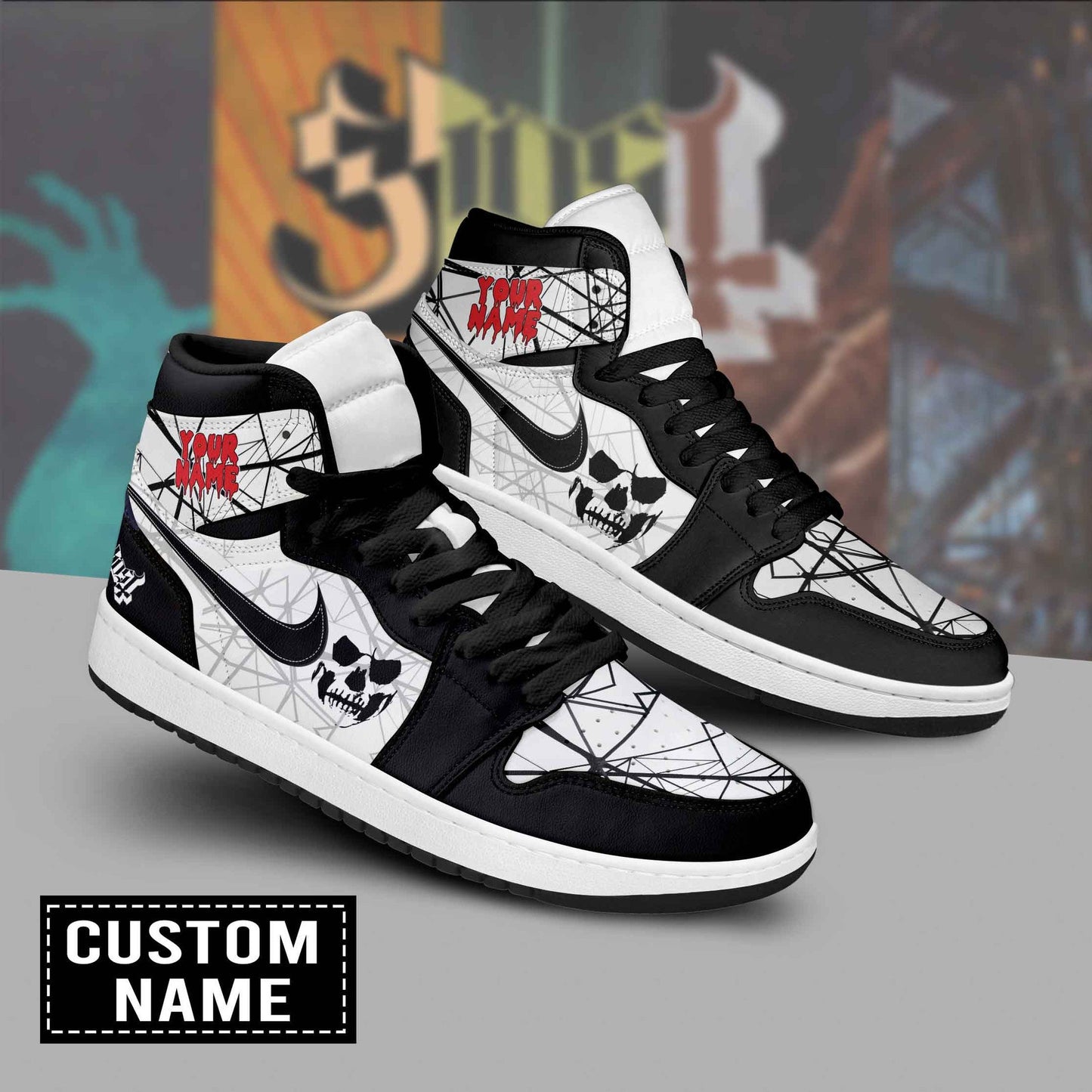 Ideafootwear Ghost AJ1 High Sneakers Shoes For Men And Women 4