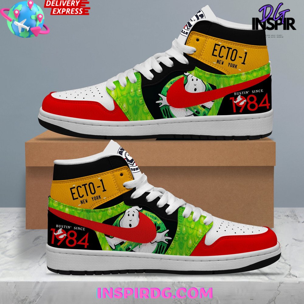 Ideafootwear Ghostbusters AJ1 High Sneakers Shoes For Men And Women 2