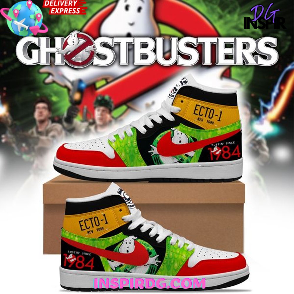 Ideafootwear Ghostbusters AJ1 High Sneakers Shoes For Men And Women 2