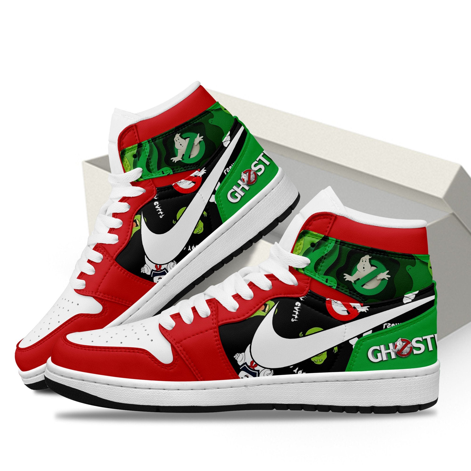 Ideafootwear Ghostbusters AJ1 High Sneakers Shoes For Men And Women 1