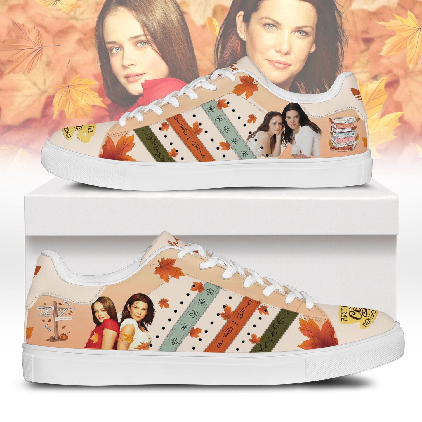 Ideafootwear Gilmore Girls Skate Stan Shoes Sneakes For Men And Women 1