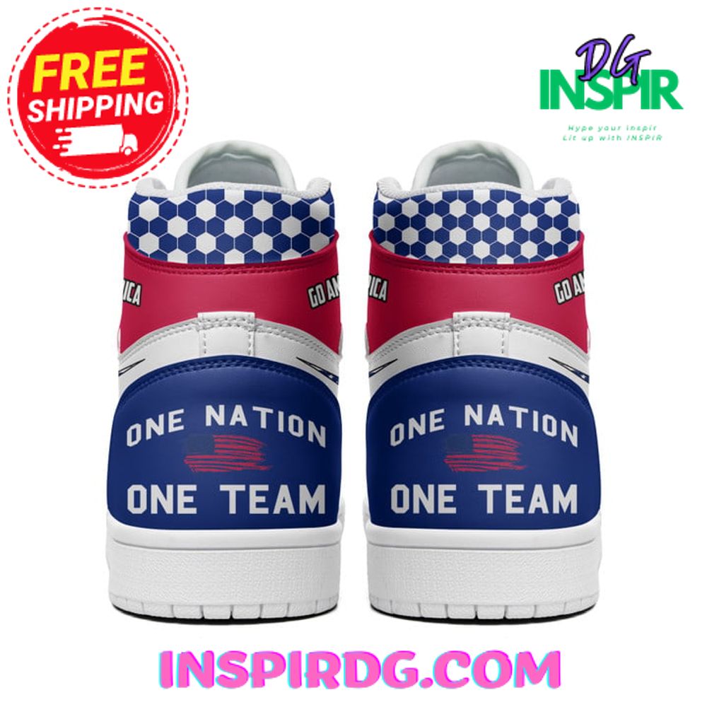 Ideafootwear Go American One Nation One Team USA AJ1 High Sneakers Shoes For Men And Women 1