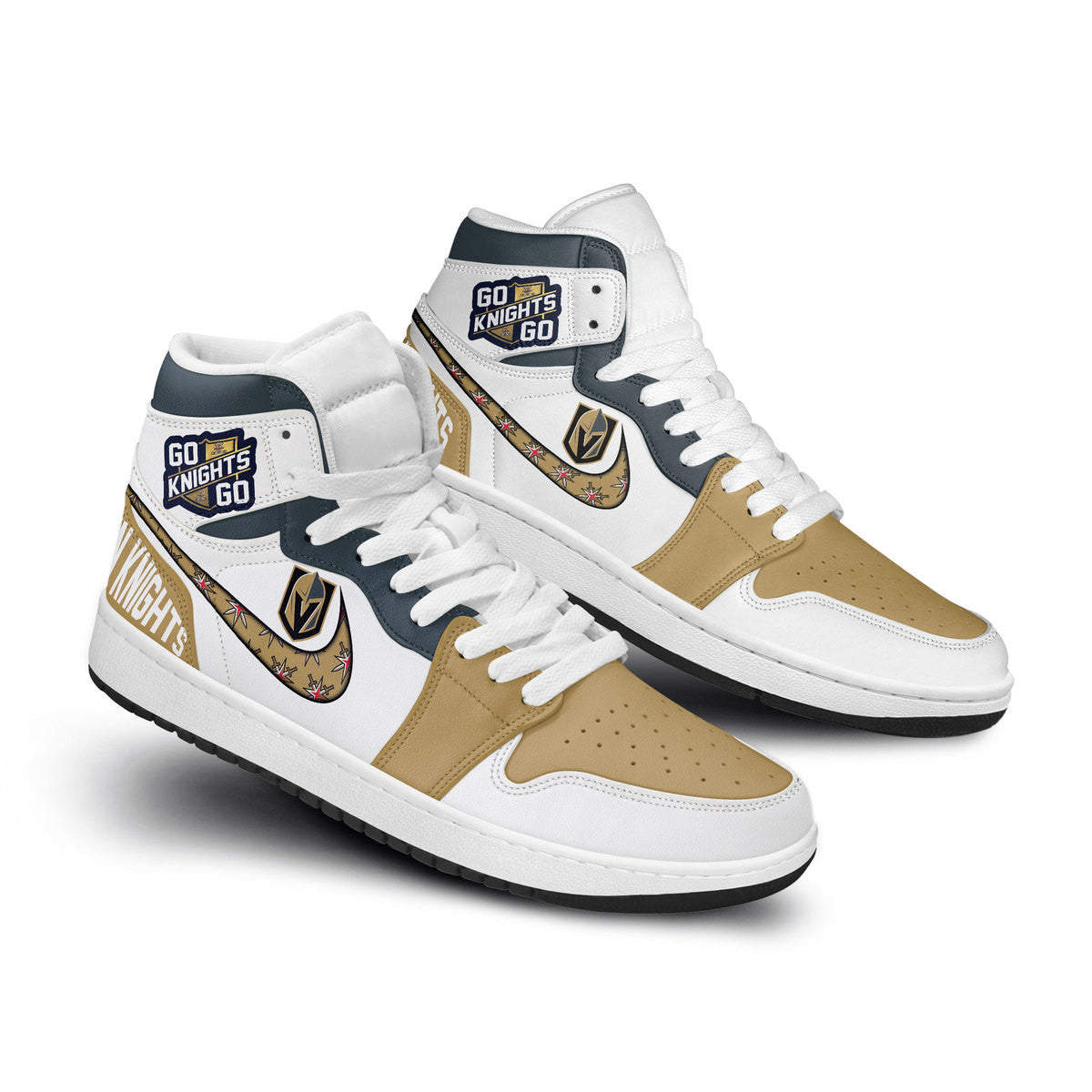 Ideafootwear Golden Knights AJ1 High Sneakers Shoes For Men And Women 3