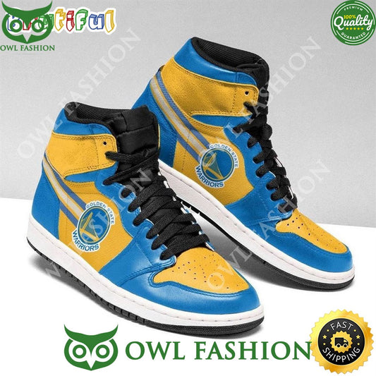 Ideafootwear Golden State Warriors AJ1 High Sneakers Shoes For Men And Women 7
