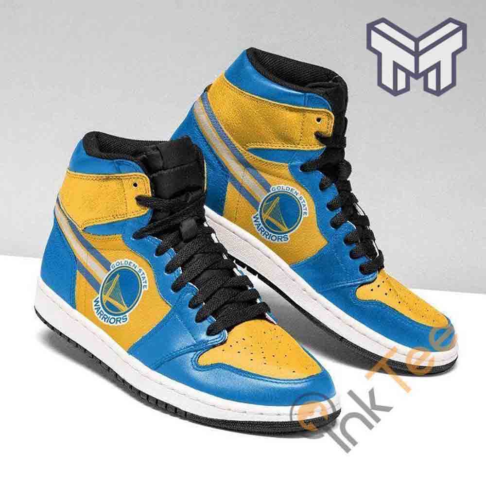 Ideafootwear Golden State Warriors AJ1 High Sneakers Shoes For Men And Women 5