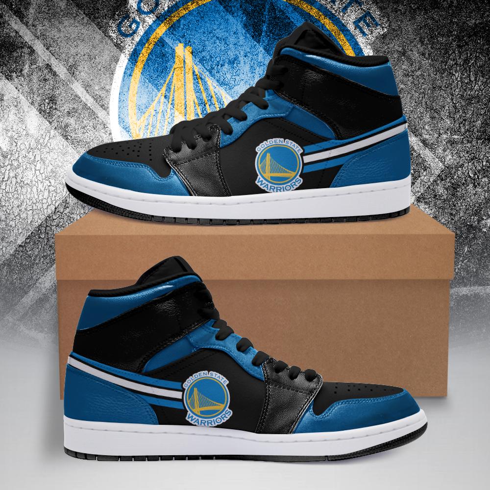 Ideafootwear Golden State Warriors NBA AJ1 High Sneakers Shoes For Men And Women 2