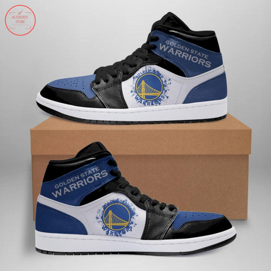 Ideafootwear Golden State Warriors NBA AJ1 High Sneakers Shoes For Men And Women 6