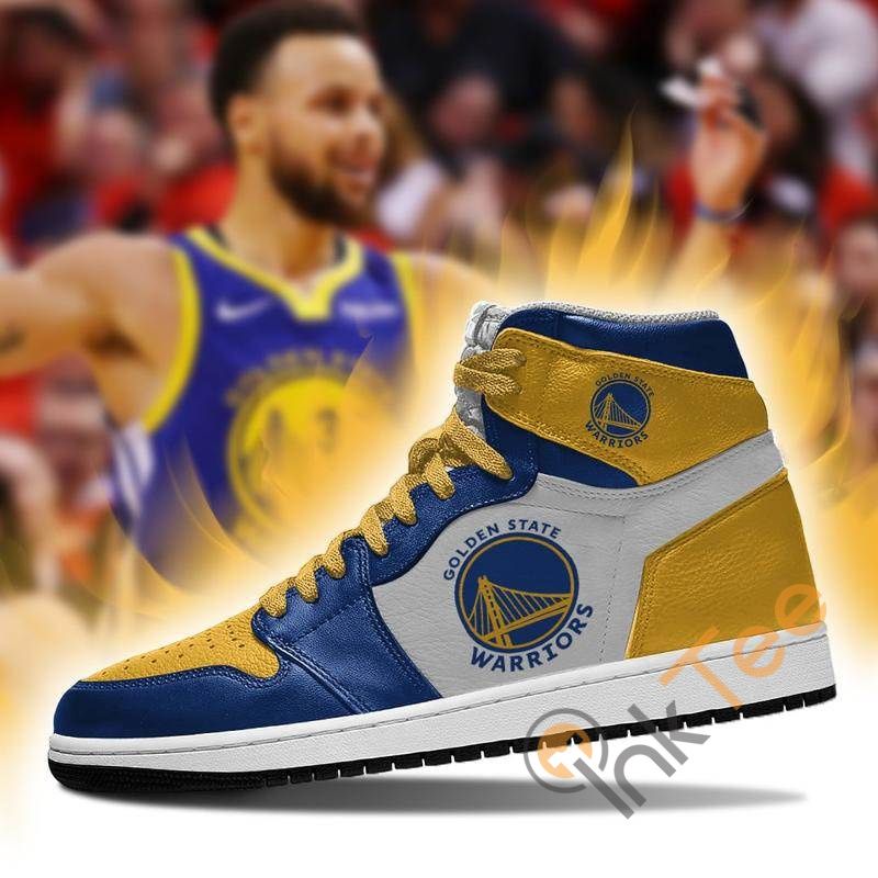 Ideafootwear Golden State Warriors NBA AJ1 High Sneakers Shoes For Men And Women 7