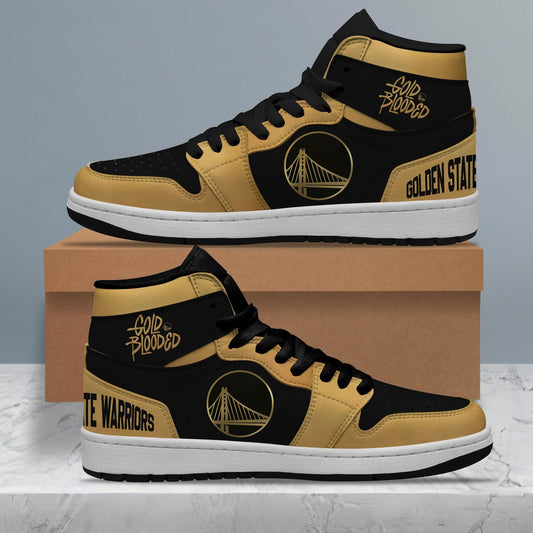 Ideafootwear Golden State Warriors AJ1 High Sneakers Shoes For Men And Women 8