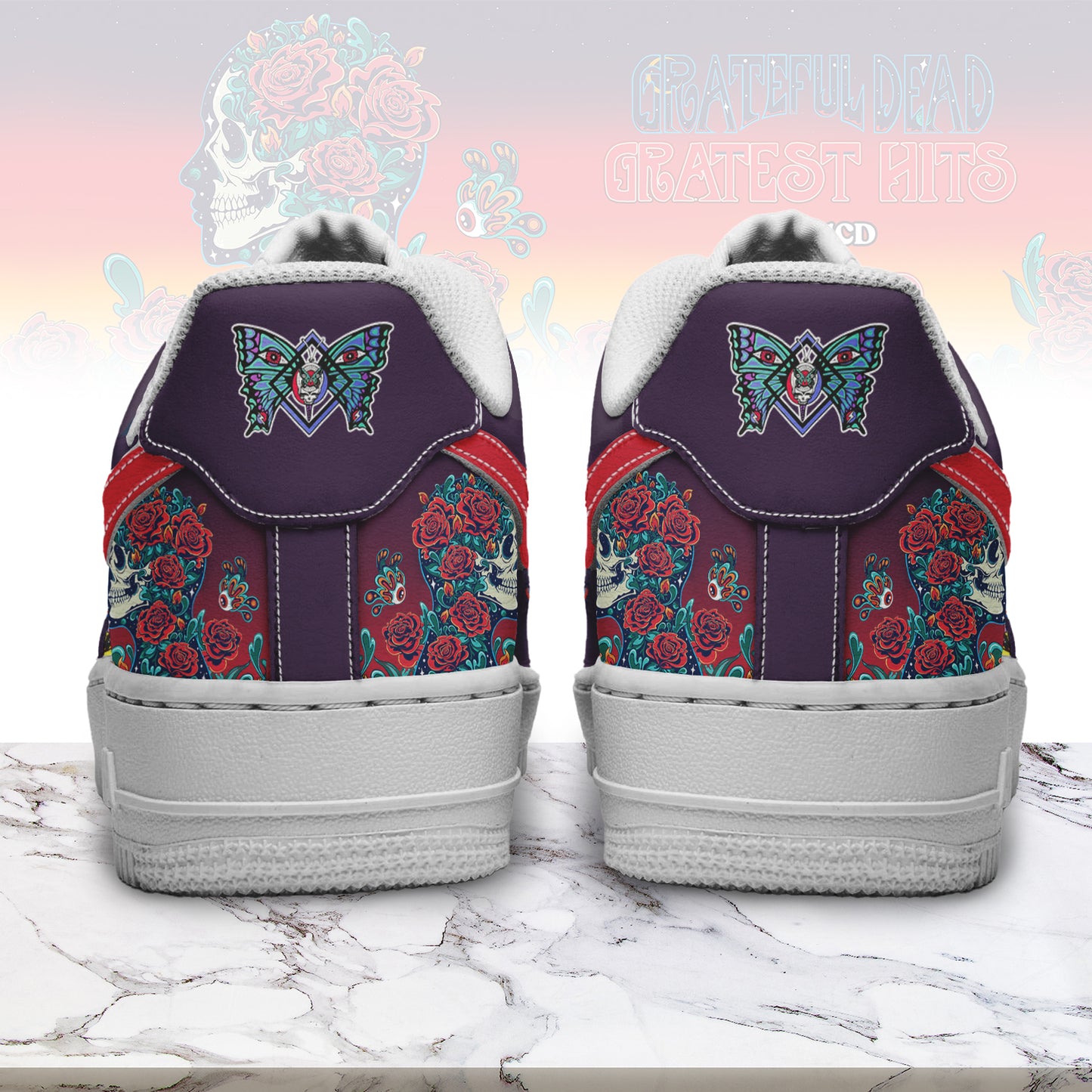 Ideafootwear Grateful Dead Air Low-Top Sneakers Shoes For Men And Women 4