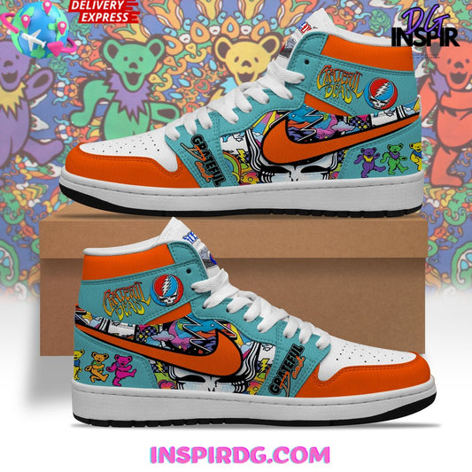 Ideafootwear Grateful Dead AJ1 High Sneakers Shoes For Men And Women 9
