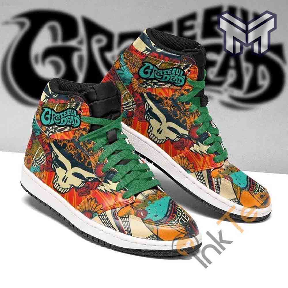 Ideafootwear Grateful Dead AJ1 High Sneakers Shoes For Men And Women 3
