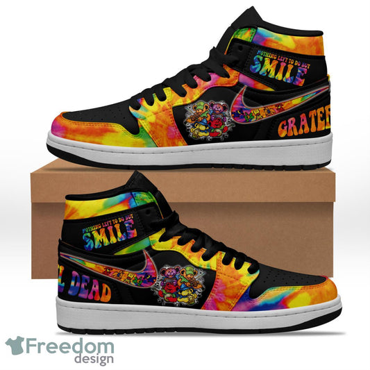 Ideafootwear Grateful Dead AJ1 High Sneakers Shoes For Men And Women 14