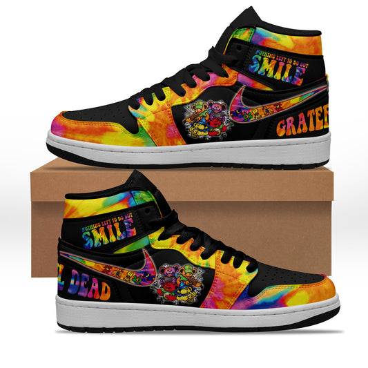 Ideafootwear Grateful Dead AJ1 High Sneakers Shoes For Men And Women 15